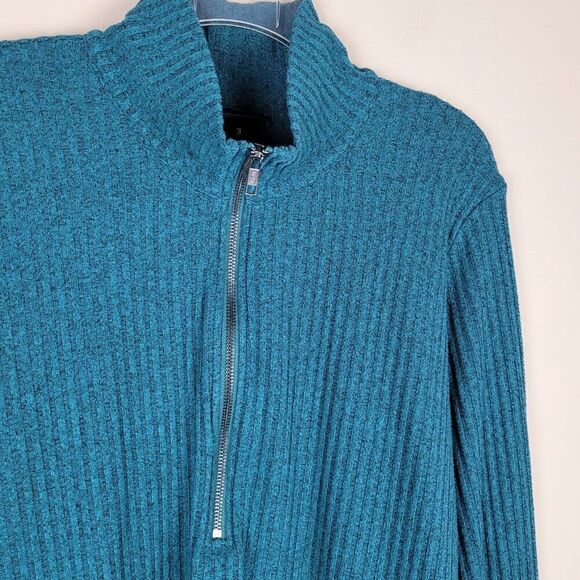 Torrid Relaxed Fit Super Soft Plush Rib Quarter Zip Sweatshirt Green Size 3X - Picture 9 of 14